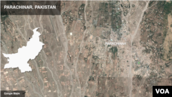 Letak wilayah Parachinar, Pakistan.