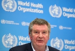Michael J. Ryan, Executive Director of WHO Health Emergencies attends the news conference on the novel coronavirus (2019-nCoV) in Geneva, Feb. 11, 2020.