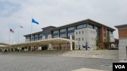 한국 평택 캠프 험프리스 미군기지 내 주한미군사령부 건물