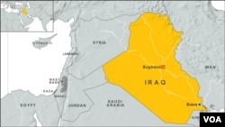 Peta wilayah Irak.