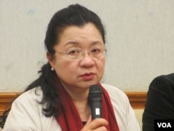 台湾在野党民进党立委田秋堇（美国之音张永泰拍摄）