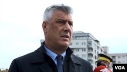 Le président du Kosovo, Hashim Thaçi à Pristina, capitale du Kosovo et le siège de la municipalité et du district éponyme, le 02 novembre 2020