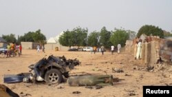 Yadda Boko Haram ta kai wani hari a wani yankin Maiduguri da ke arewa maso gabashin Najeriya
