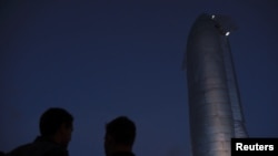 미국 스페이스X 사가 지난해 9월 텍사스주 보카치카에서 화성 탐사 로켓 '스타쉽'을 공개했다.