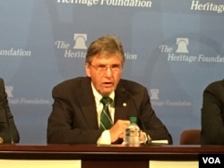 民进党驻美代表处华盛顿办公室主任彭光理 (美国之音钟辰芳拍摄)