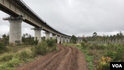 The railway line now stretches from the port city of Mombasa to Naivasha. Kenya hopes the railway will bring business and improve the country's fortunes. It cost $4.5 billion. (M. Yusuf/VOA)