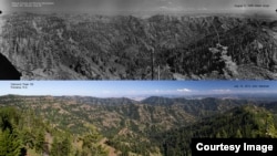 Diamond Peak Comparison 1935 (top) and 2014 (bottom).