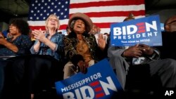 8일 미국 미시시피주 투갈루에서 민주당 대선 경선에 출마한 조 바이든 전 부통령 유세가 열렸다.