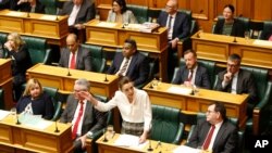 FILE - New Zealand Prime Minister Jacinda Ardern speaks in the parliament on Dec. 2, 2020, in Wellington.
