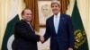 U.S. Secretary of State John Kerry, right, meets with Pakistan's Prime Minister Nawaz Sharif in Islamabad, Pakistan, Aug. 1, 2013. 
