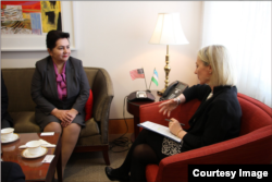 Tanzila Narbaeva Vashington AQSh Davlat departamenti rasmiylari bilan uchrashuvda, 16-mart, 2018