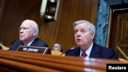 Subcommittee chairman Senator Lindsay Graham (R-SC) speaks during a hearing of the Senate Appropriations State, Foreign Operations and Related Programs Subcommittee on Capitol Hill in Washington, March 7, 2017.