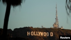 Morning sun rise on the Hollywood sign in Los Angeles, California, U.S., February 6, 2020. (REUTERS/Mike Blake)