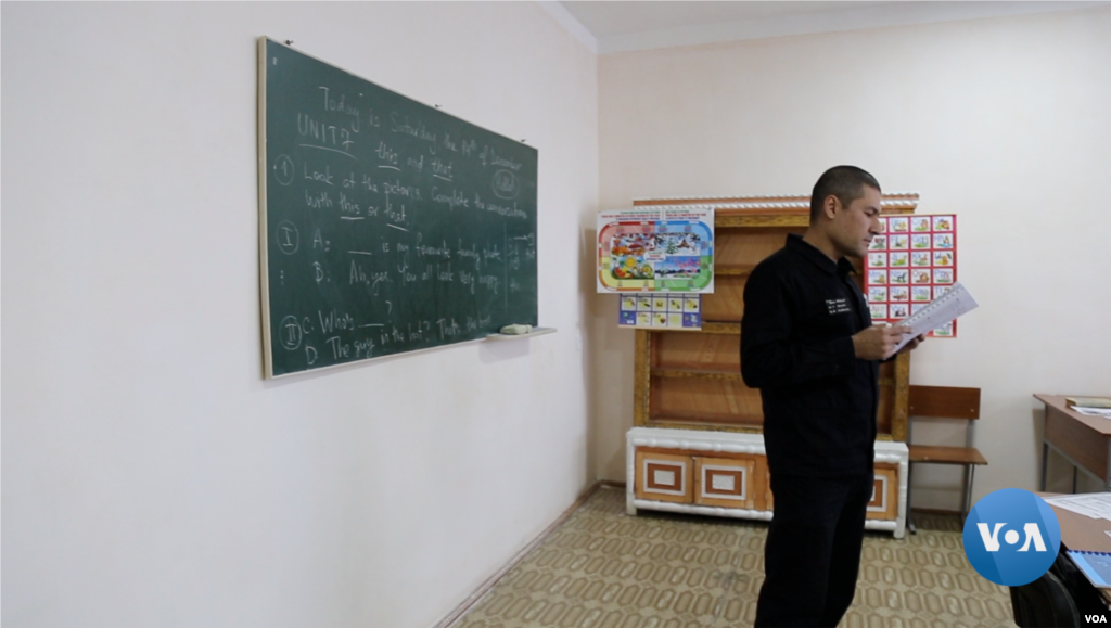 English language teacher in prison is also an inmate, Tavaksay, Tashkent, Uzbekistan