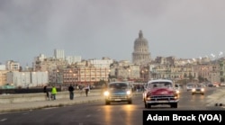 Classic American cars from before the revolution are a common sight on the streets of Havana.