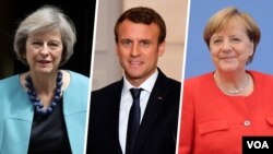 مرکل، مکرون و می به حمایت از توافقنامه هسته یی ایران یک اعلامیه مشترک نشر کردند.