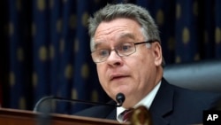 FILE - Republican Congressman Christopher (pictured) Smith co-chairs the bipartisan Congressional-Executive Commission on China with Republican Senator Marco Rubio.