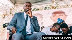 Ousmane Sonko lors d'un débat présidentiel, le 21 février 2019.