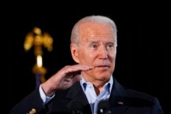 President Joe Biden speaks in Miami Beach, Fla., July 1, 2021, about the condo tower that collapsed in Surfside, Fla., last week.