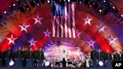 Orkestar Pops na probi pred koncert i vatromet u Bostonu, Masačusetsu, 3. jula 2017. 