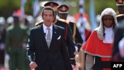 Le président du Botswana, Ian Khama, lors de sa prestation de serment à Gaborone, le 28 octobre 2014