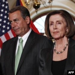 Vakillar Palatasi spikeri, respublikachi Jon Beyner va demokratlar sardori Nensi Pelosi