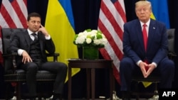 도널드 트럼프 미국 대통령과 볼로디미르 젤렌스키 우크라이나 대통령이 지난 9월 뉴욕에서 열린 유엔총회에서 별도회담을 열었다. 