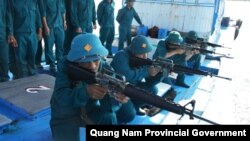 កងជីវពល​សមុទ្រ​វៀតណាម ក្នុង​សកម្មភាព​ហ្វឹកហាត់ នា​ពេល​កន្លង​មក។ (រូបថត៖ គេហទំព័រ​រដ្ឋបាល​ខេត្ត Quang Nam ប្រទេស​វៀតណាម)