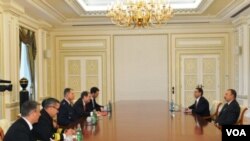 Amerika nəqliyyat komandanı Uilyam Freyzerin prezident Ilham Əliyevlə görüşdə 