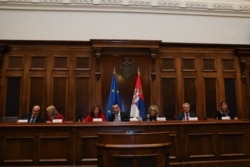 Kopredsedavajuća Parlamentarnog odbora za stabilizaciju i prodruživanje Evropska unija - Srbija Tanja Fajon u poseti Skupštini Srbije, u Beogradu, 30. oktobra 2019. (Foto: Tviter nalog Tanje Fajon)