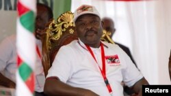 FILE - Burundi's President Pierre Nkurunziza attends an event in Gitega Province, Burundi, Jan. 26, 2020. 