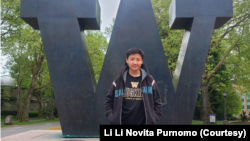 David Purnomo di kampus University of Washington, Seattle, Amerika Serikat.