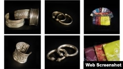 គ្រឿងអលង្ការនិងកន្លែងសូត្ររុំកខ្មែរធ្វើដោយដៃ (រូបពីគេហទំព័រ Khmer Art Gallery)