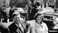 Former United States President John F. Kennedy and first lady Jackie Kennedy in Washington on May 3, 1961.