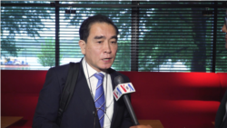 태영호 한국 국회의원이 VOA와 인터뷰 하고 있다. (자료 사진)