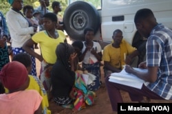 The mobile clinic was initially intended for children only, but because of broader medical needs in evacuation camps, it has been been treating adults as well.