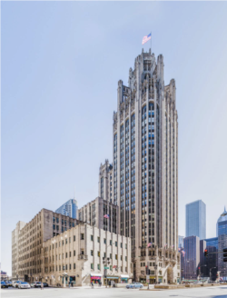 Built in the 1920s, Chicago's Tribune Tower, which once housed media entities, was redeveloped into luxury apartments in 2019. (Photo SCB Architecture)