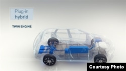 With plans to go all electric by 2019, Volvo will be releasing five fully electric vehicle models. They will include hybrids like this one, which can be plugged into a power source to recharge the battery. (Volvo)