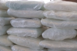 Packets of fentanyl mostly in powder form and methamphetamine, which U.S. Customs and Border Protection say they captured from a truck crossing into Arizona from Mexico, Jan. 31, 2019.