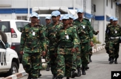 Quelques uns des Casques bleus déployés à Abidjan
