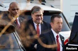 U.S. Attorney General William Barr leaves his house after Special Counsel Robert Mueller found no evidence of collusion between U.S. President Donald Trump’s campaign and Russia in the 2016 election in McClean, Virginia, U.S., March 25, 2019.