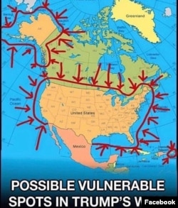 One South Dakota tribe member answered VOA's call for comments with this internet meme, suggesting the border wall with Mexico will do little to solve America's drug problem.