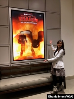 Efek api di film "How To Train Your Dragon: the Hidden World" hasil karya Yorie (dok: VOA)