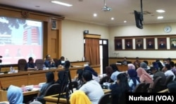 Diskusi mengenai masa depan KPK di FH UGM, Selasa, 10 September 2019. (Foto:VOA/ Nurhadi)