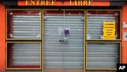 A shop is for sale in Roubaix, northern France, May, 16, 2013.