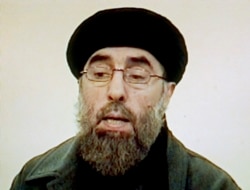 FILE - Afghan rebel leader Gulbuddin Hekmatyar is seen in this undated photo grab from a video received by Associated Press Television in Karachi, Pakistan.