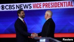 ԱՄՆ փոխնախագահի թեկնածուներ, հանրապետական Ջեյ Դի Վենսի ու դեմոկրատ Թիմ Ուոլցի միակ հեռուստաբանավեճը CBS հեռուստաընկերության եթերում