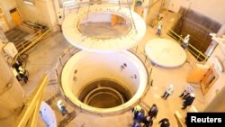 FILE - The nuclear water reactor of Arak, south of capital Tehran, is seen in a handout picture released by Iran's Atomic Energy Organization December 23, 2019.