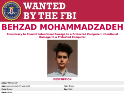 اعلان پیگرد در سایت اف بی آی.