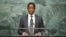 FILE - Zambian President Edgar Lungu, shown speaking at the United Nations in September 2015, "has been enjoying very good health," the deputy campaign manager for the ruling Patriotic Front says.